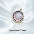 Memorial Cremation Big Heart Full Falling Glitter Glass Locket