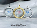 Memorial Cremation Heart Ash Resin Birthstone Glass Locket