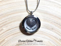 Memorial Cremation Ashes Big Heart Pearl Effect Glass Locket