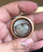 Memorial Ashes Classic Mighty Heart Shimmers Glass Locket