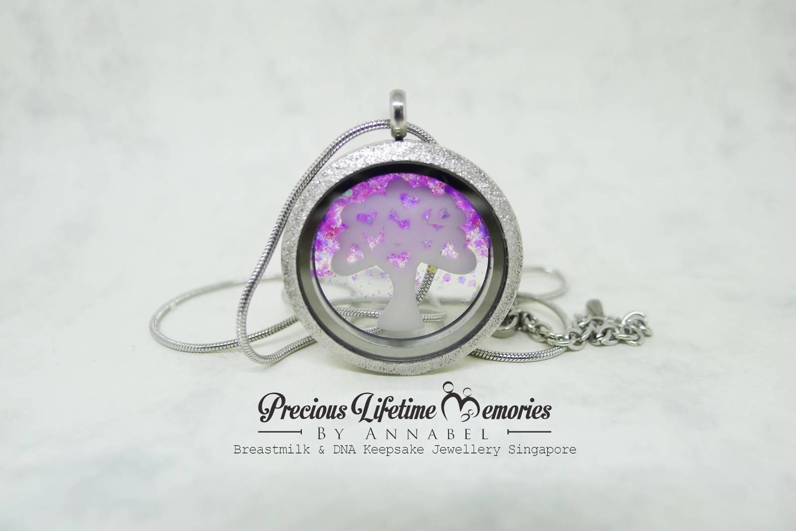 Tree Of Love Breastmilk Fairy Dust Glass Locket