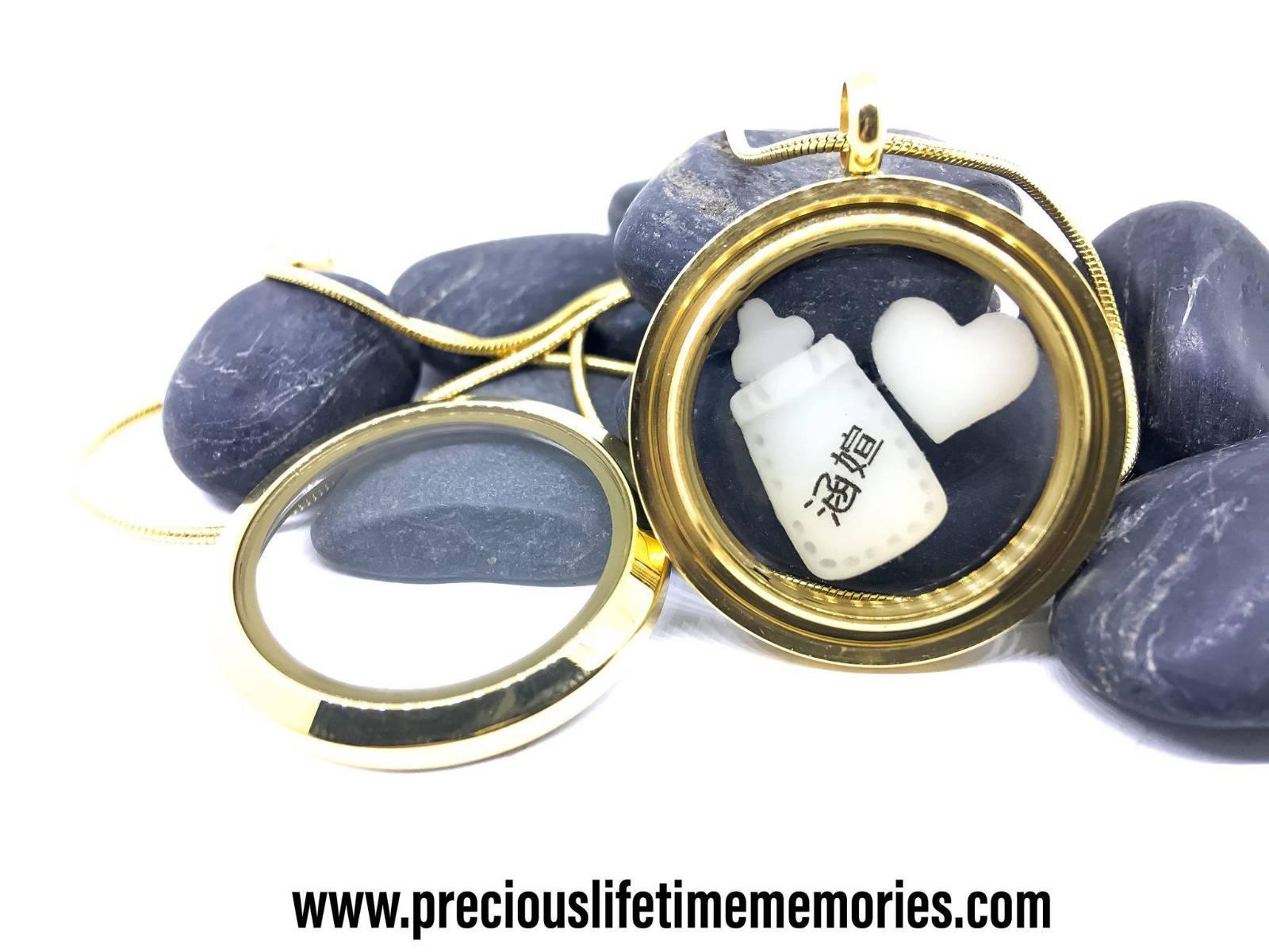 Milk Of Love Breastmilk Gems Glass Locket
