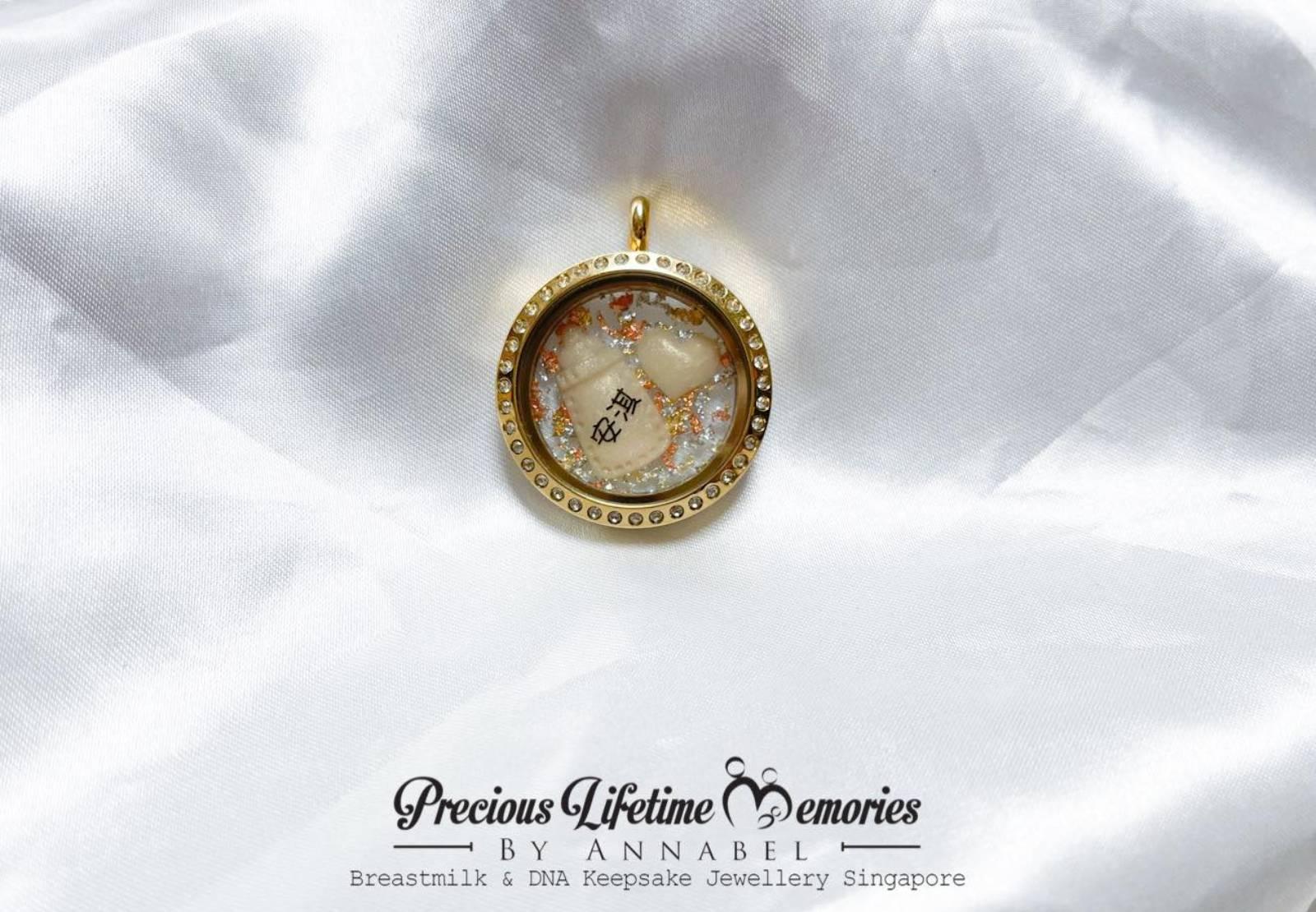 Milk Of Love Breastmilk Gems Triple Foil Glass Locket
