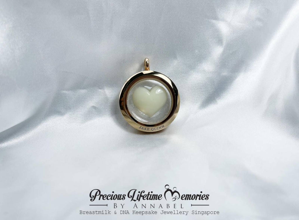 Mighty Love Breastmilk Gems Glass Locket