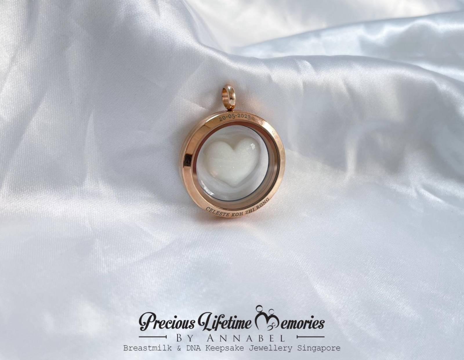 Mighty Love Breastmilk Gems Glass Locket