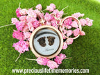 3in1 Mini Feet Gems Glass Locket