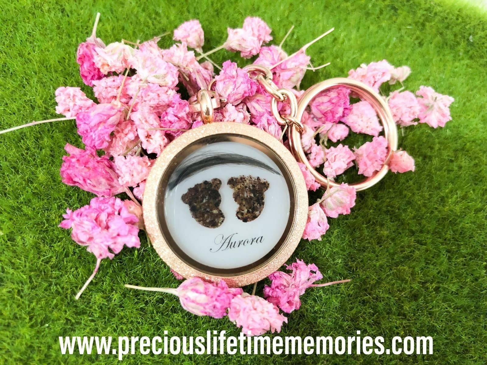 3in1 Mini Feet Gems Glass Locket