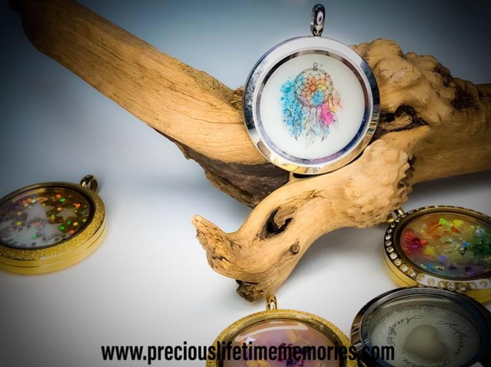 Breastmilk Dream Catcher Glass Locket