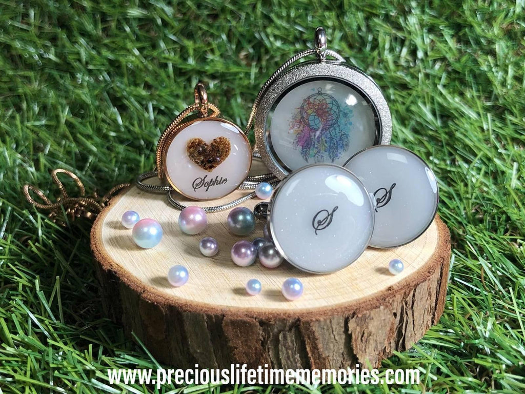 Breastmilk Dream Catcher Glass Locket