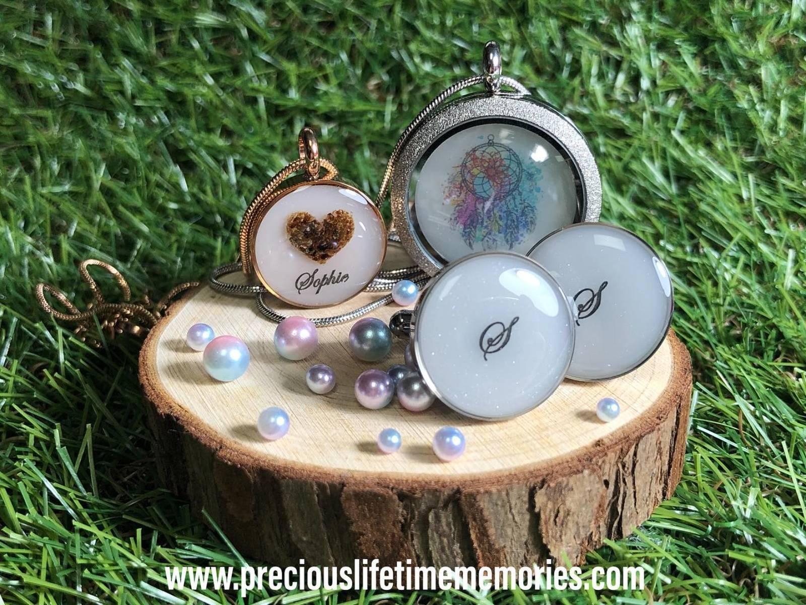 Breastmilk Dream Catcher Glass Locket