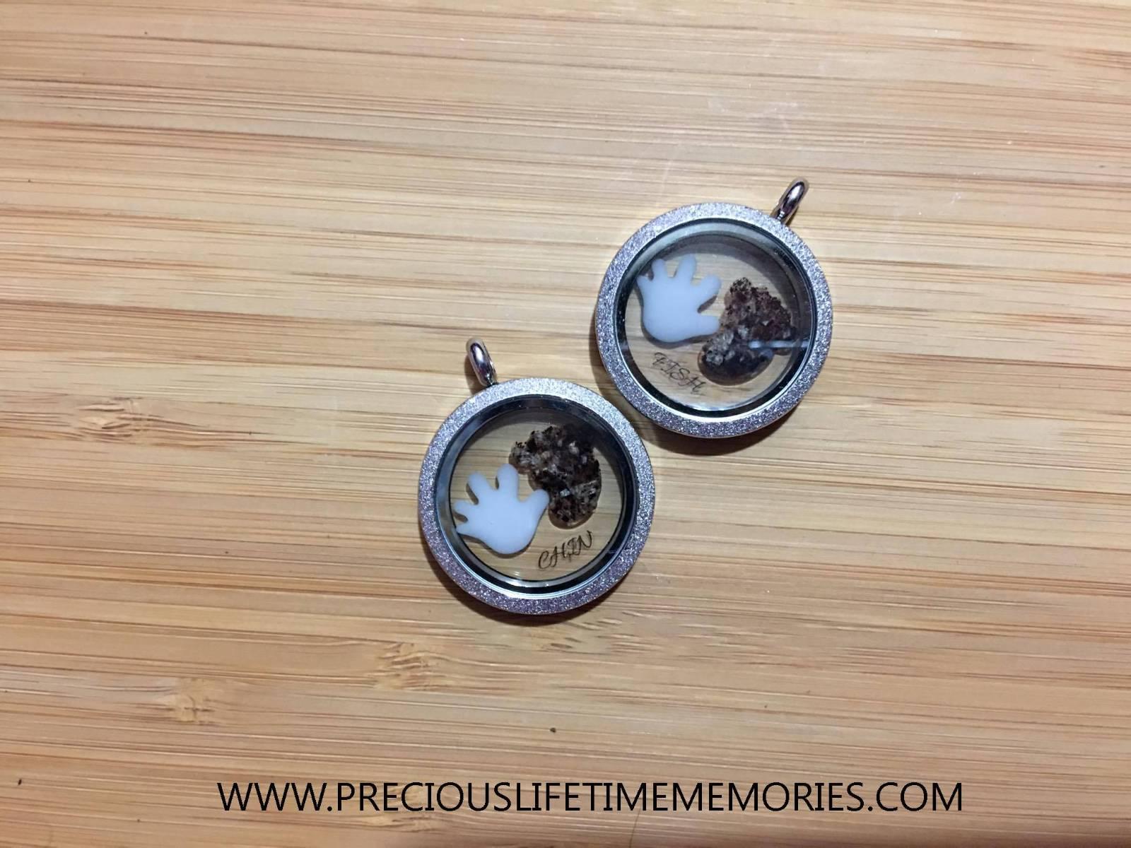 Mighty Hand And Feet Gems Glass Locket
