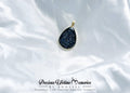 Cremation Ashes Galaxy Black Blue Waterdrop Pendant