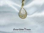 Cremation Ashes Silvery Gold Waterdrop Pendant