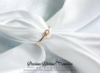 18K Gold Cremation Ashes Classic Dainty Ring