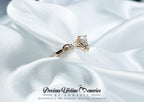 18K Gold Cremation Ashes Princess Heart Ring