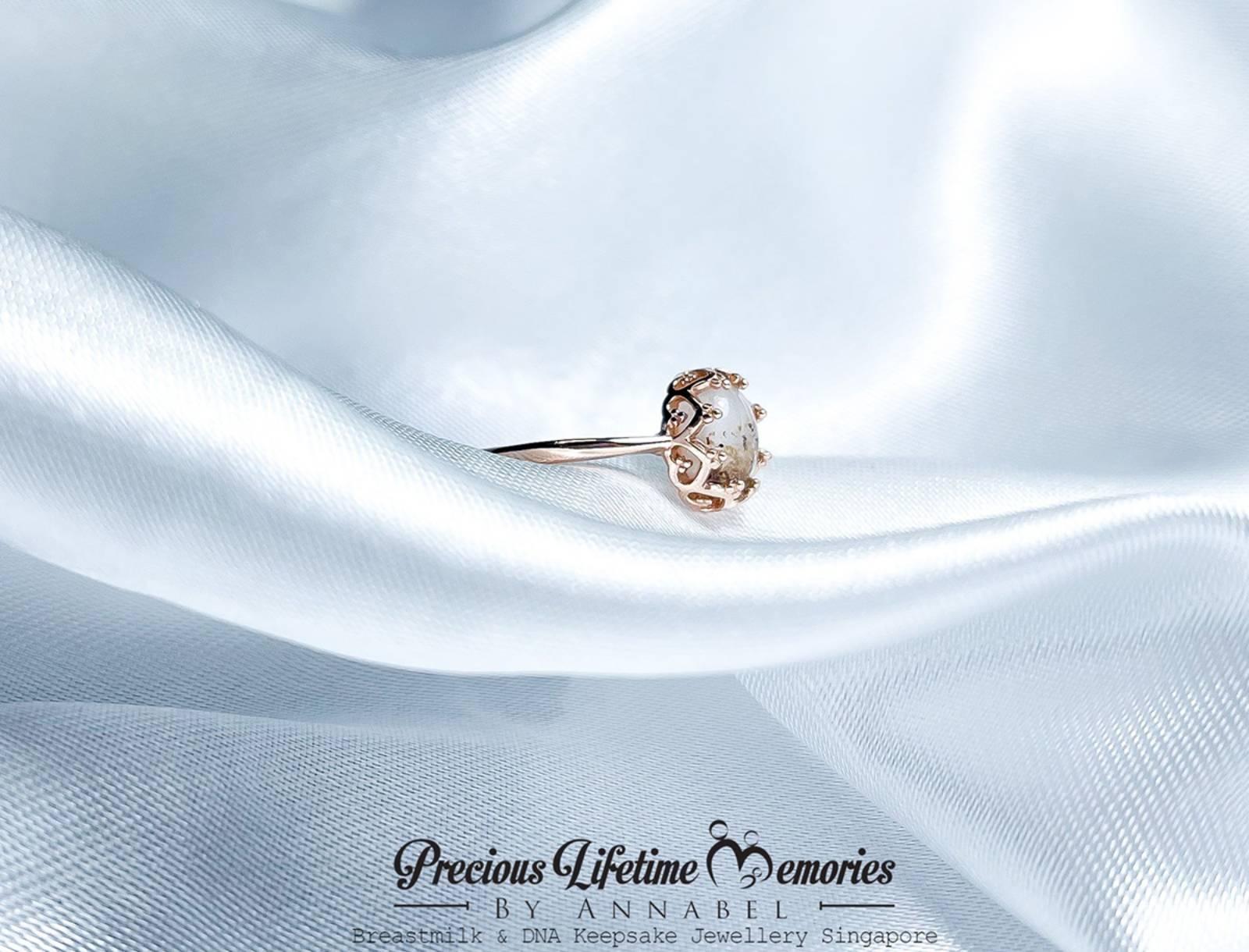 Princess Oval Crown Breastmilk Ring (S925)
