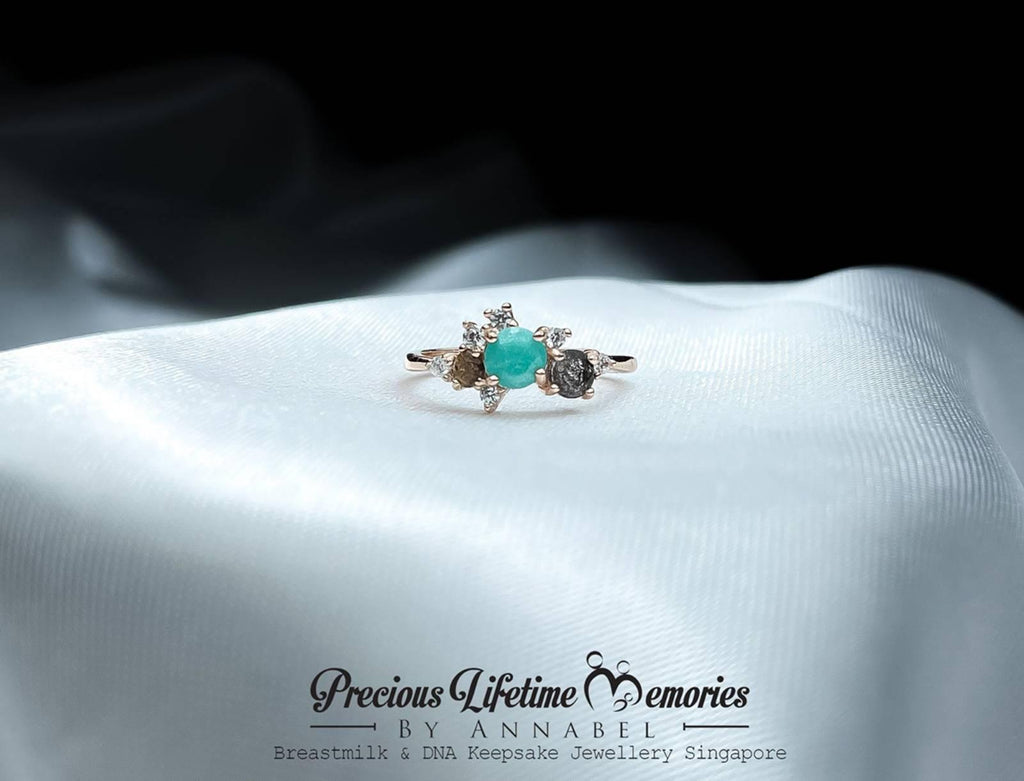 Vintage Stacking Triple Breastmilk Ring (S925)