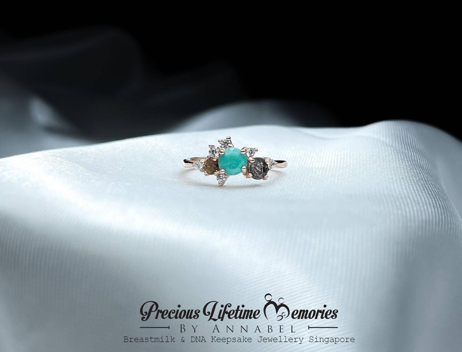 Vintage Stacking Triple Breastmilk Ring (S925)