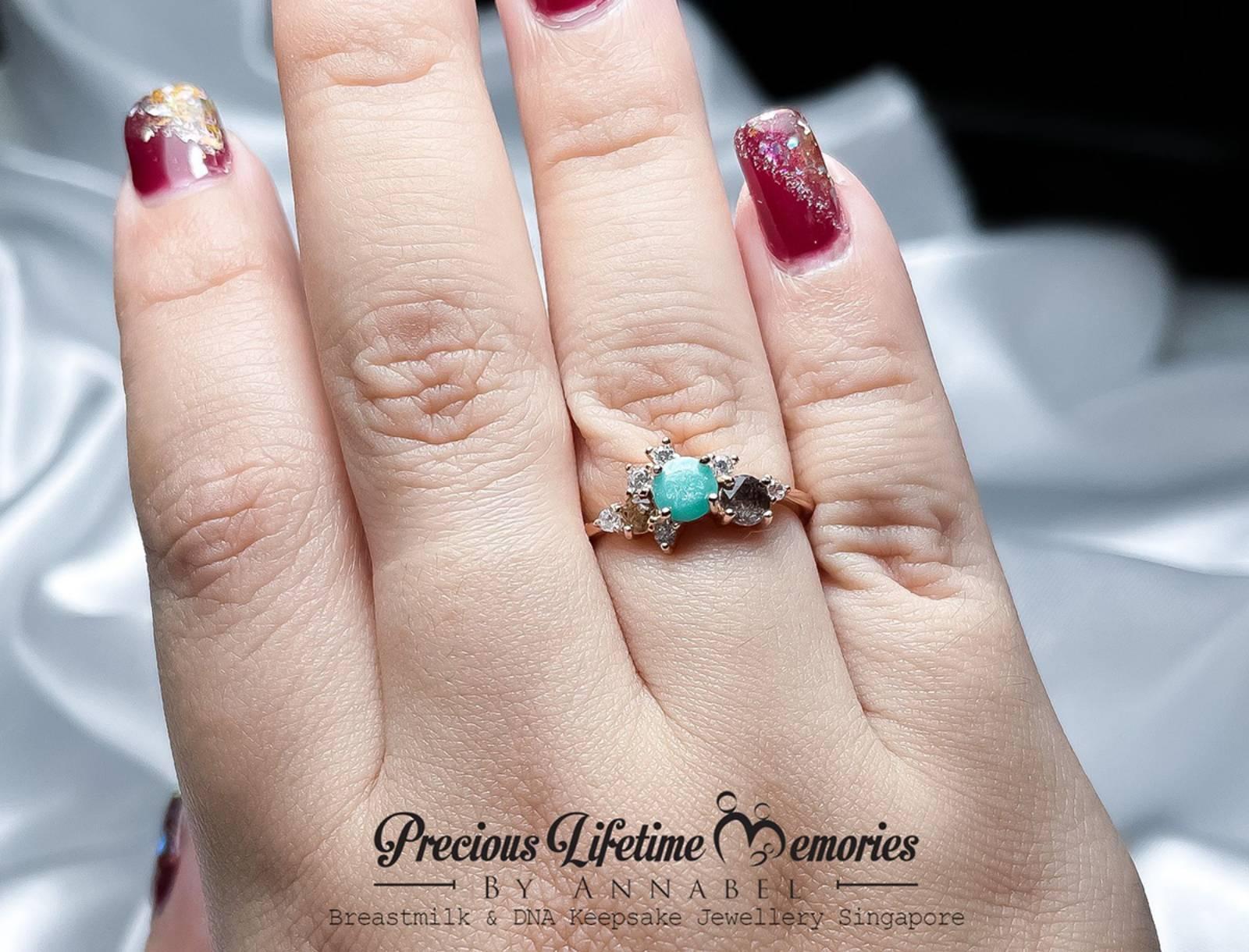 Vintage Stacking Triple Breastmilk Ring (S925)