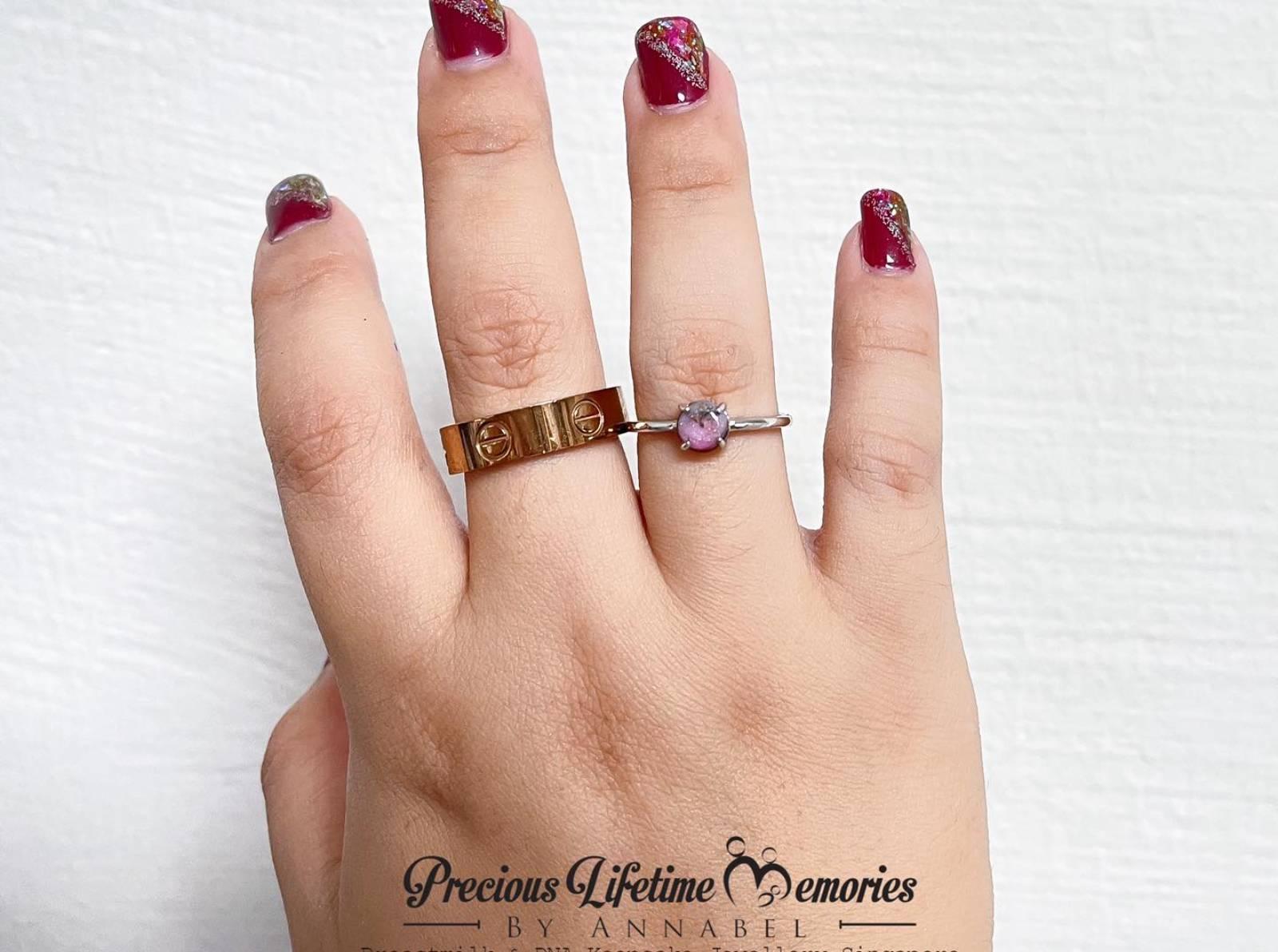 18K Gold Classic Round Breastmilk Ring