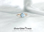 18K Gold Classic Big Round PM Flakes Breastmilk Ring