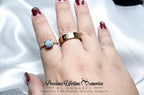 18K Gold Classic Big Round PM Flakes Breastmilk Ring