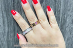Stainless Steel Sparkling Flakes Breastmilk Ring