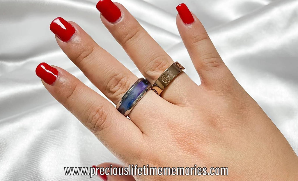 Stainless Steel Galaxy Breastmilk Ring