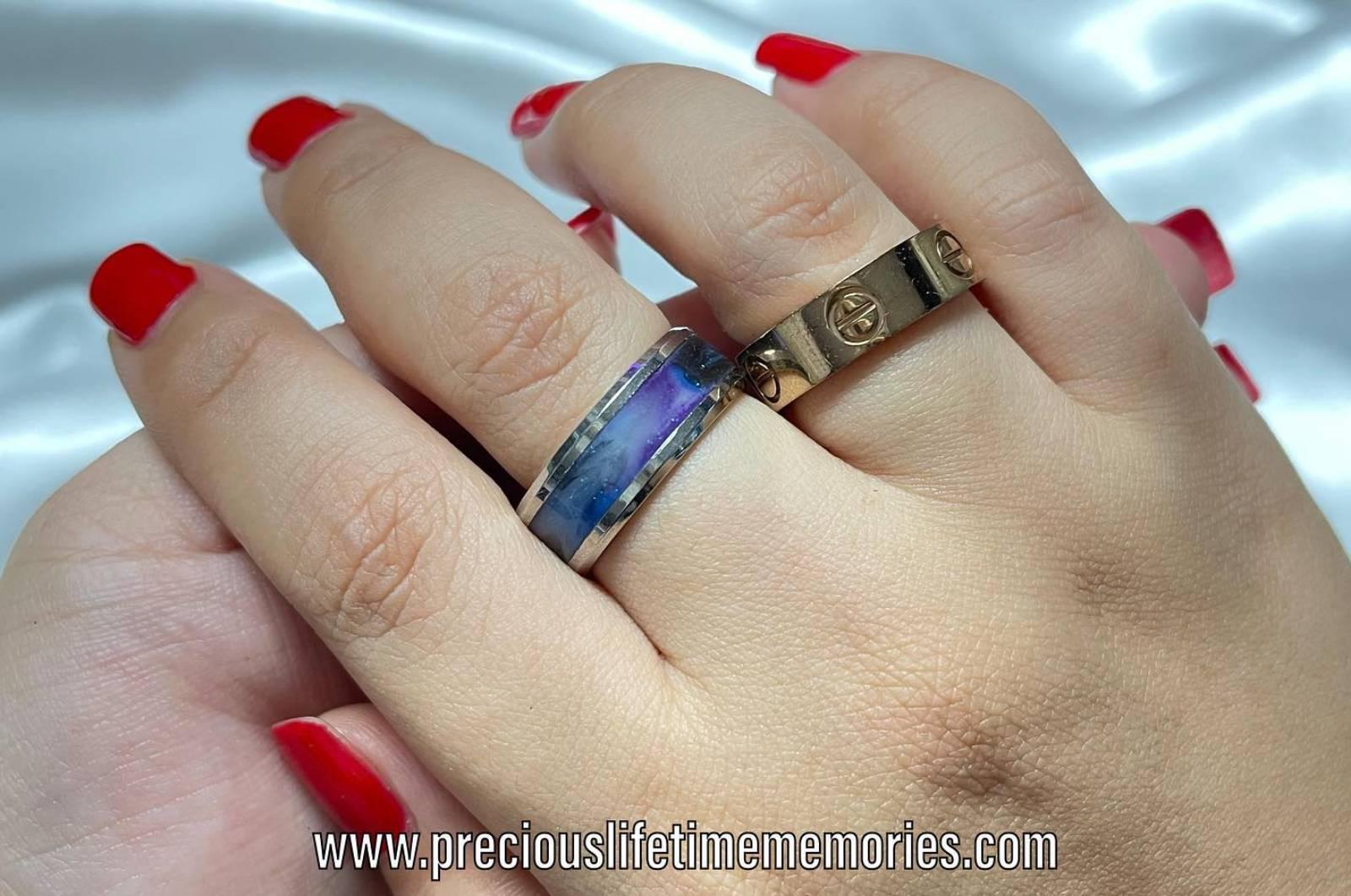 Stainless Steel Galaxy Breastmilk Ring