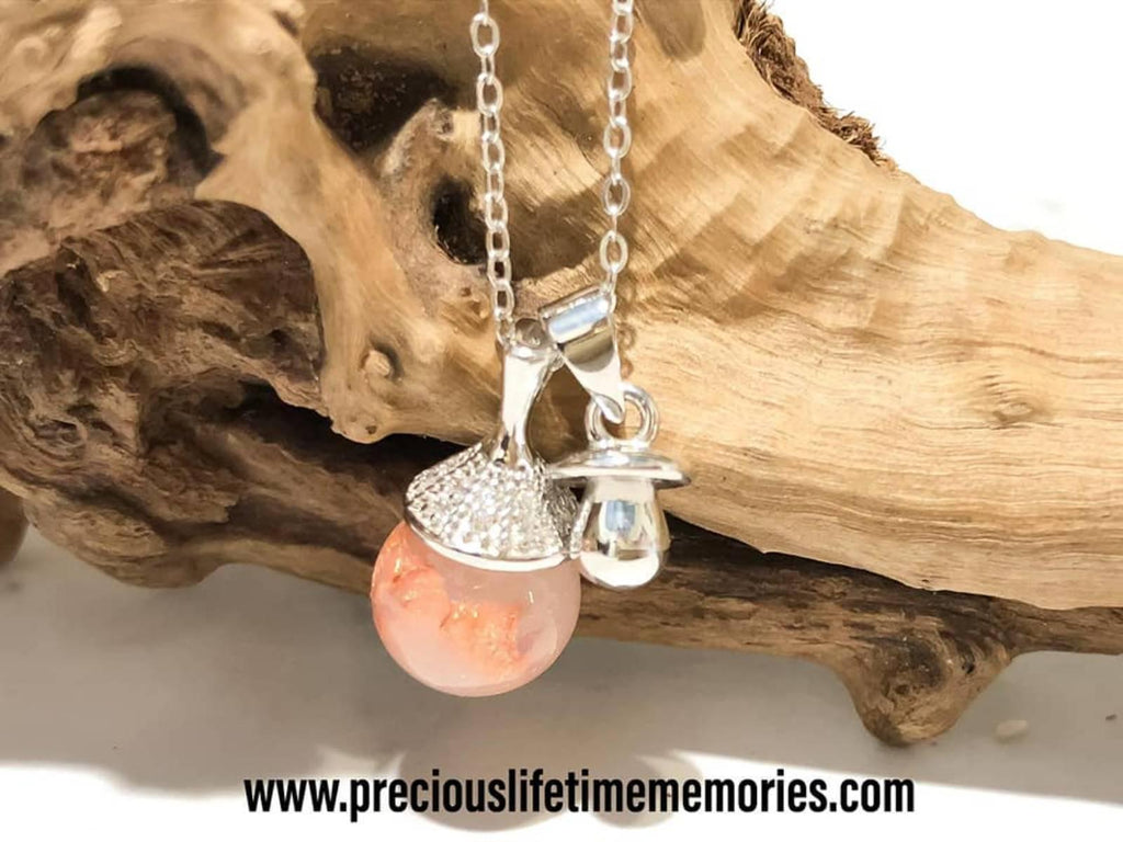 Pacifier Pearl Breastmilk Necklace (S925)