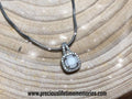 Holo Square Round Solitaire Breastmilk Necklace (S925)