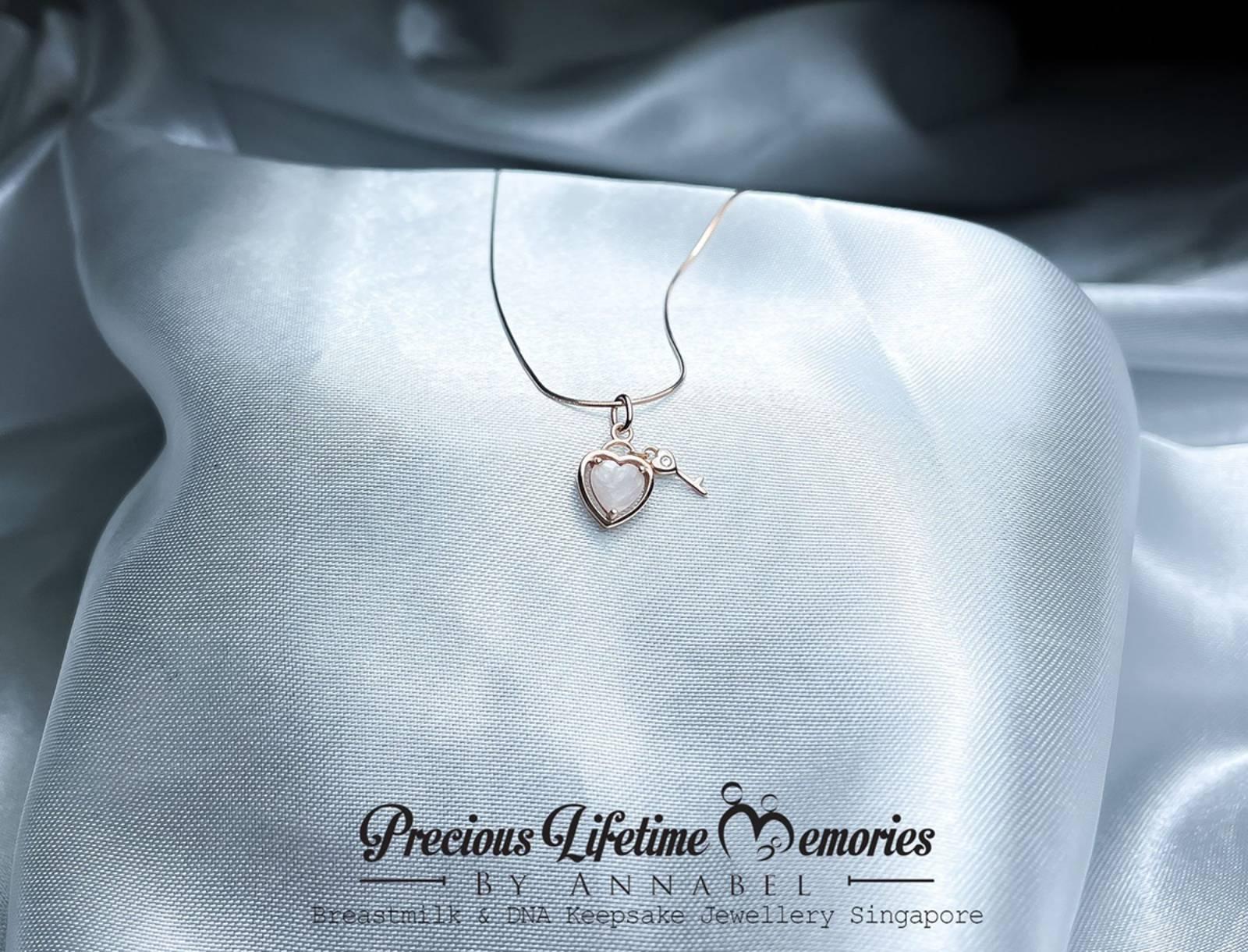 Lock Love Heart Breastmilk Necklace (S925)