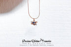 Galaxy Heart Resin Birthstone Breastmilk Necklace (S925)