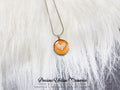 Pet Cremation Ashes Heart Glitters Necklace (18mm)