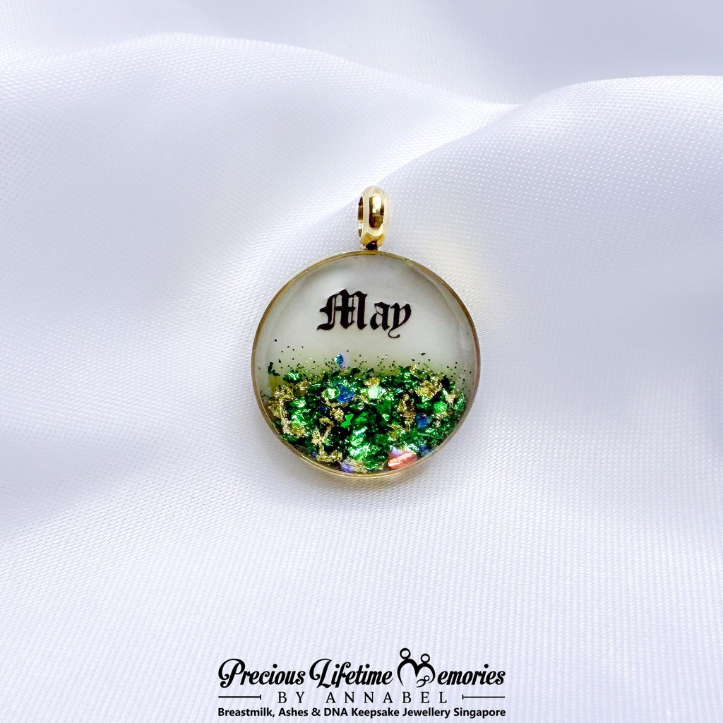 Precious Birthstone Collection Breastmilk Pendant (16mm)