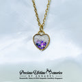 Memorial Cremation Ashes Thistle Heart Necklace (16mm)