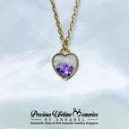 Memorial Cremation Ashes Thistle Heart Necklace (16mm)