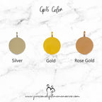 Holographic Flakes Breastmilk Slim Cursive Pendant (16mm)