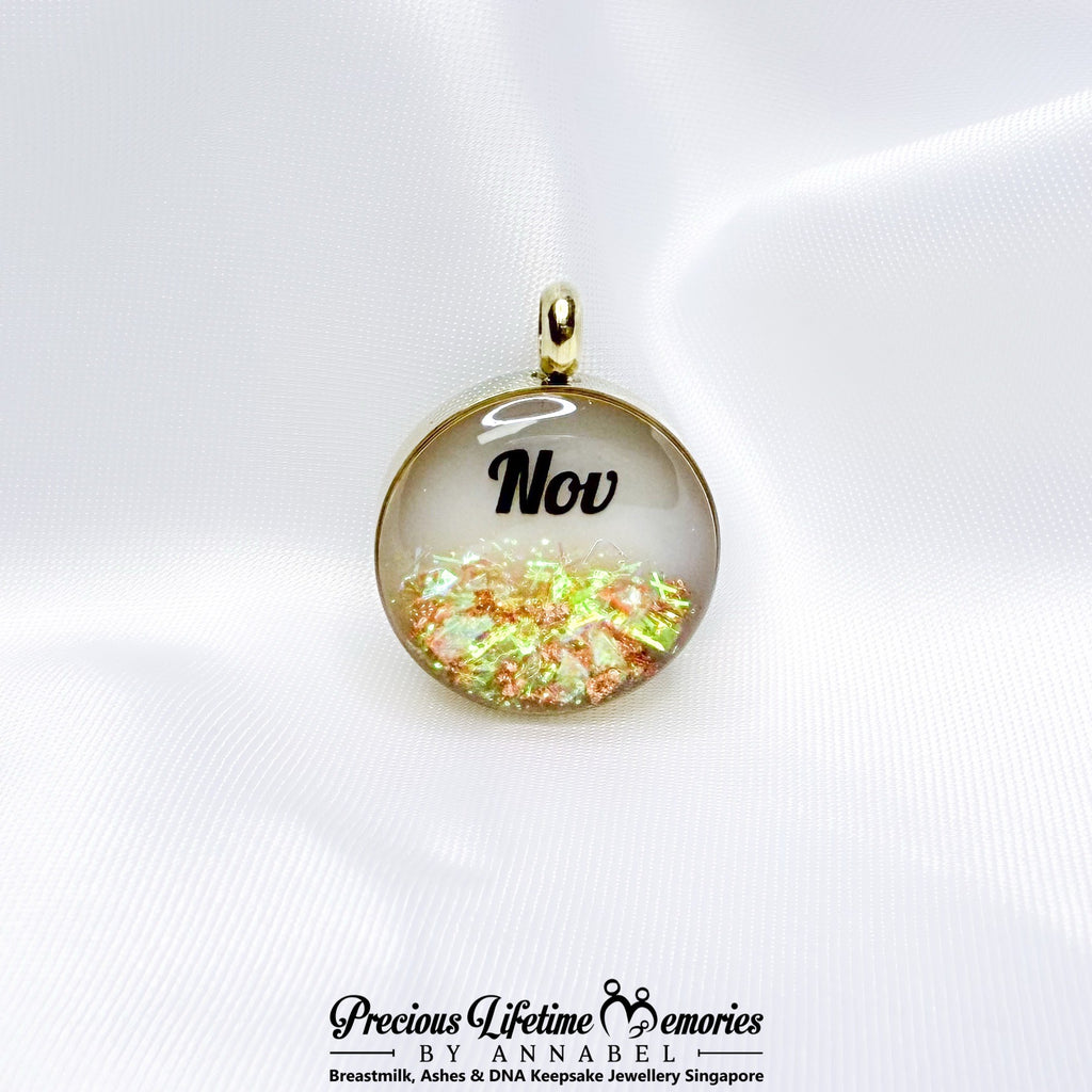 Precious Birthstone Collection Breastmilk Pendant (16mm)