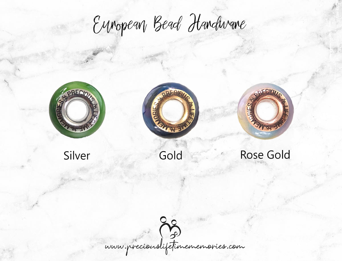 Breastmilk Glitters European Bead Charm