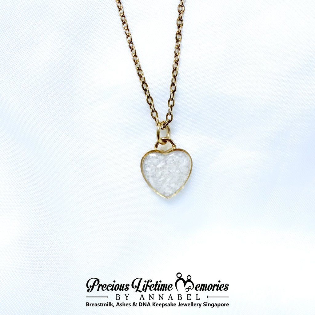 Cremation Ashes Classic Heart Necklace Pendant (16mm)