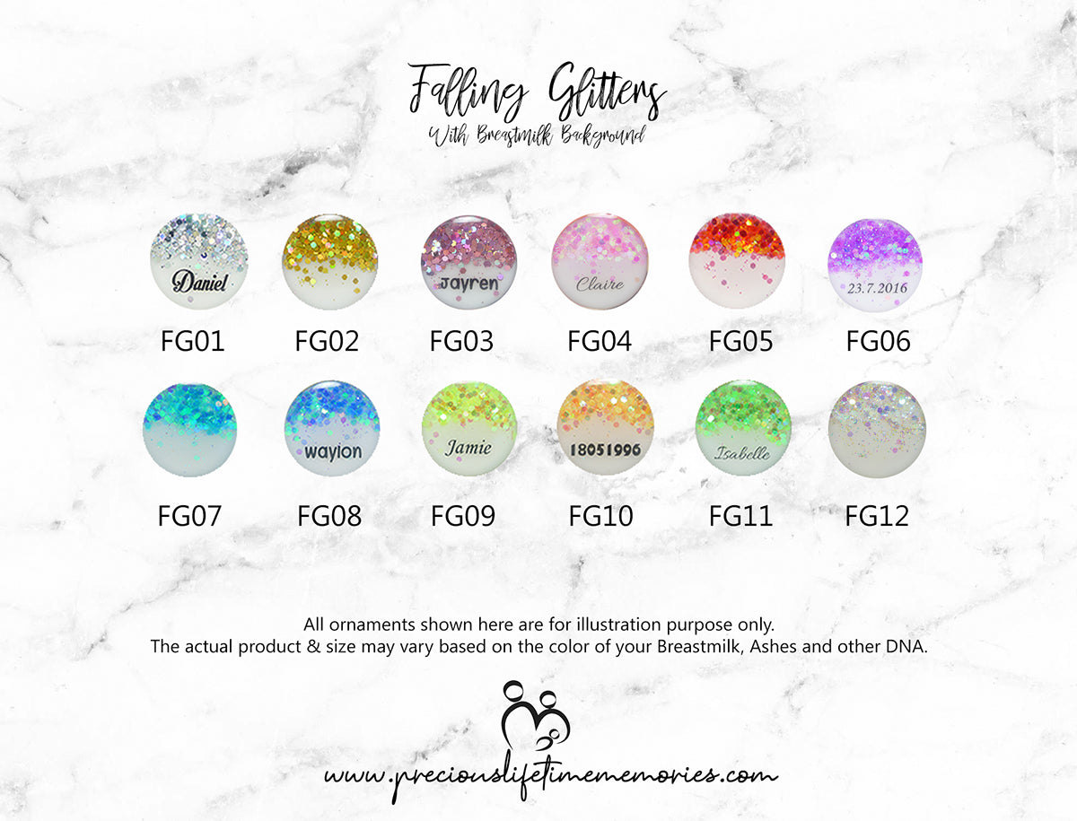Fairy Dust Breastmilk Cufflink (18mm)