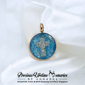 Cremation Ashes Cross of Hope Pearl Effect Necklace (18mm)