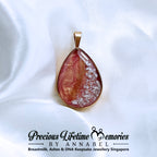 Cremation Bone Fragment Ash Pearl Effect Waterdrop Pendant