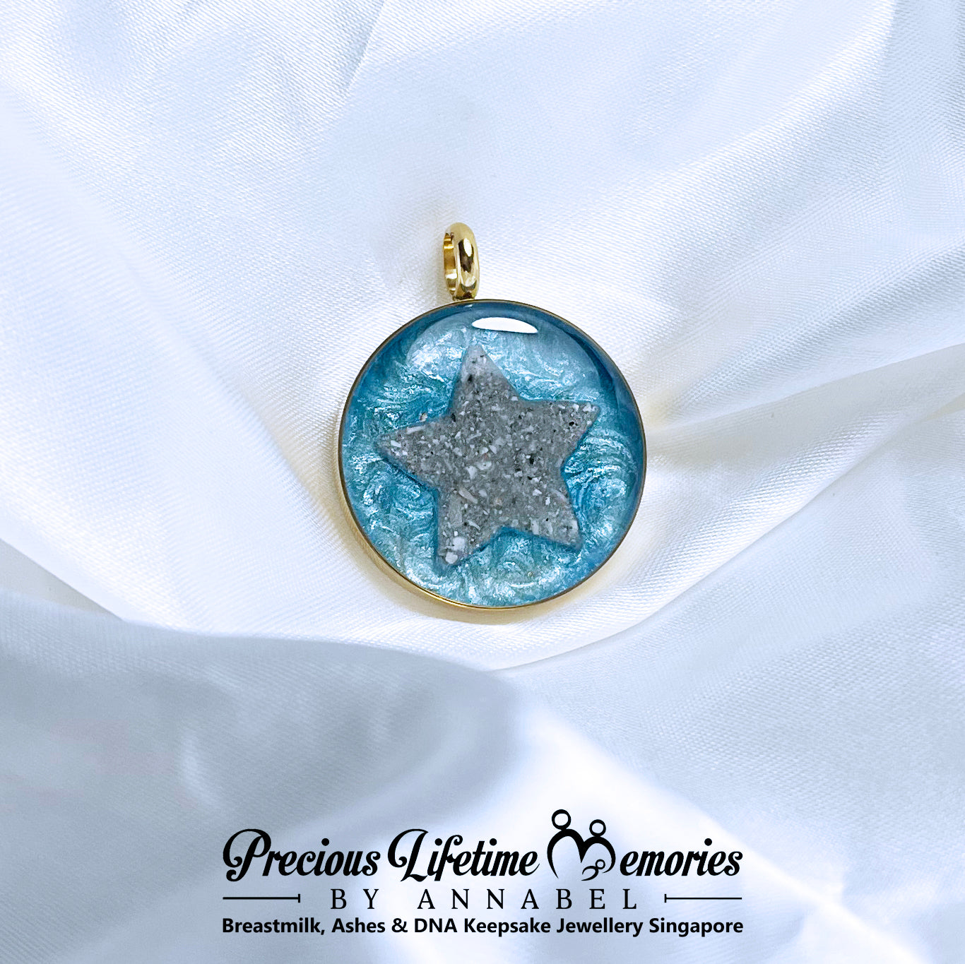 Cremation Ash Mighty Stella Pearl Effect Necklace (25mm)