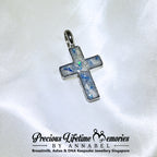 Memorial Ashes Cross PM Flakes Pendant
