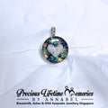 Cremation Ashes Galaxy Heart Pendant (18mm)