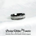 Cremation Classic Ash Stainless Steel Ring
