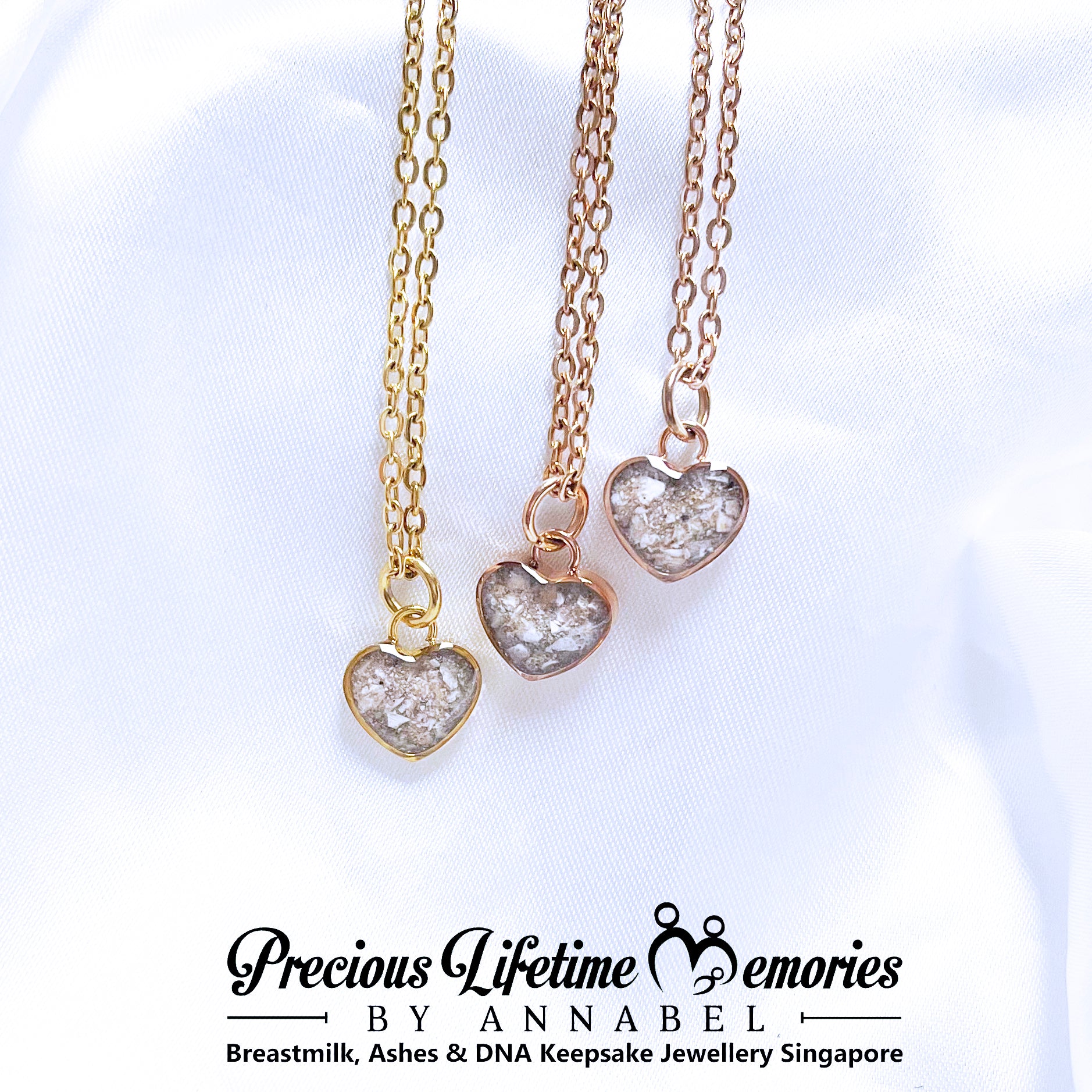 Cremation Classic Ashes Heart Pendant/Charm (10mm)