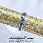 Cremation Ashes Black Blue Galaxy Ring